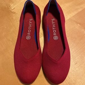 Rothy’s scooter red flats size 10